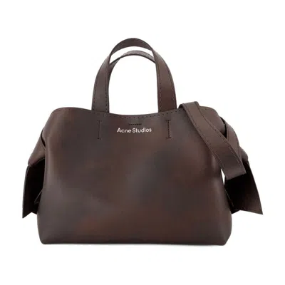 Acne Studios Musubi Midi Tote In Dark Brown