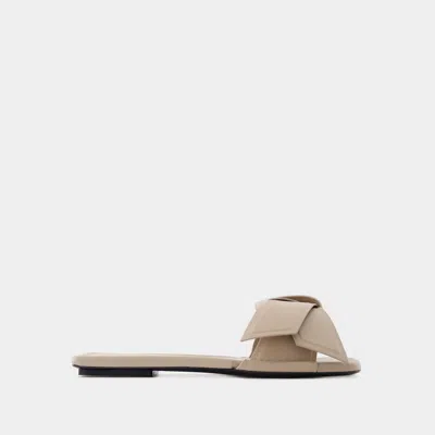 Acne Studios Musubi Leather Sandal In Beige