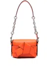 Acne Studios Musubi Leather Shoulder Bag In 橘色