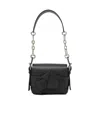 Acne Studios Musubi Leather Shoulder Bag In Black