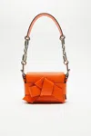Acne Studios Musubi Leather Shoulder Bag In Bright Orange