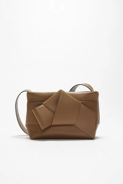 Acne Studios Women Musubi Shoulder Bag In Camel Brown