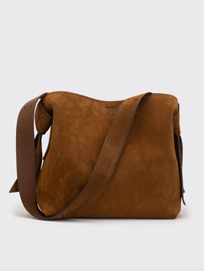 Acne Studios Musubi Suede Bag In Brown