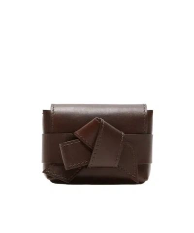 Acne Studios Musubi Twist Flower Knot To Decorate Mini Shoulder Bag In Black