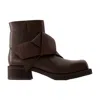 Acne Studios 40mm Leather Ankle Boots In Brown