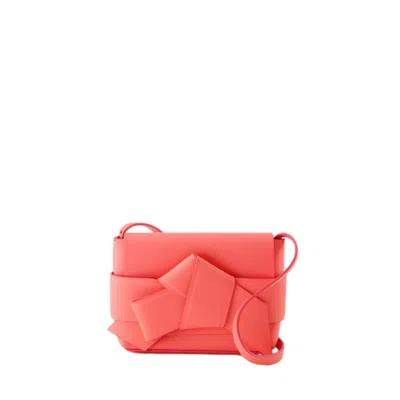 Acne Studios Musubi Wallet On Chain - Leather - Electric Pink In Orange