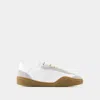 Acne Studios Nappa And Suede Leather Sneakers In In White