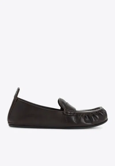 Acne Studios Nappa Leather Loafers In Black