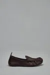 Acne Studios Dark Brown Nappa Leather Loafers With Penny Strap Detail In Multi