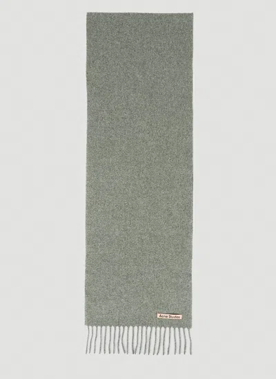 Acne Studios Narrow Scarf In Gray