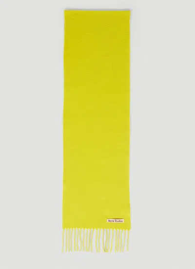 Acne Studios Narrow Scarf In Yellow