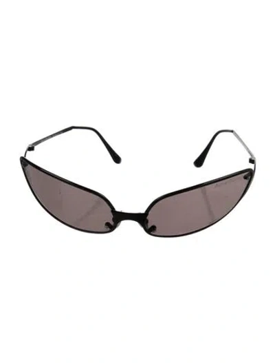 Pre-owned Acne Studios Narrow Tinted Sunglasses In Black