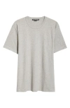 Acne Studios Nash Face Patch T-shirt In Light Grey Melange