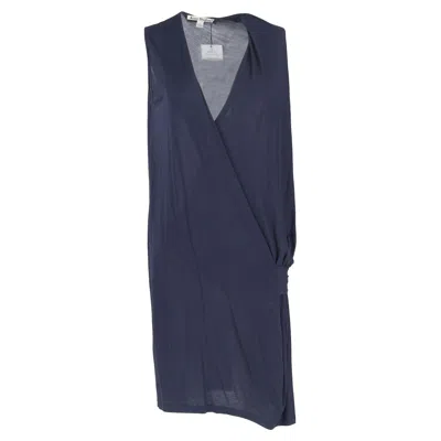 Acne Studios Natifa Dress In Navy Blue Lyocell