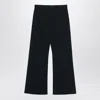Acne Studios Navy Blue Pinstripe Trousers In Black