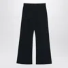 Acne Studios Navy Blue Pinstripe Trousers In Black