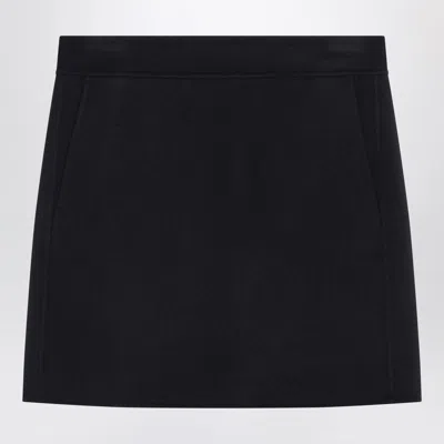 Acne Studios Navy Blue Single-breasted Jacket With Shirt Detail In Black