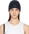 Acne Studios Navy Knitted Beanie In Ahe Navy Melange