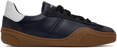 Acne Studios Logo Suede-trimmed Sneakers In Gray