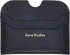 Acne Studios Navy Leather Card Holder In Blue