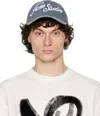 ACNE STUDIOS NAVY LOGO CAP