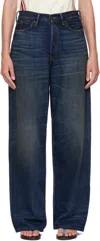 Acne Studios Navy Loose Fit 1981 Jeans In Blue