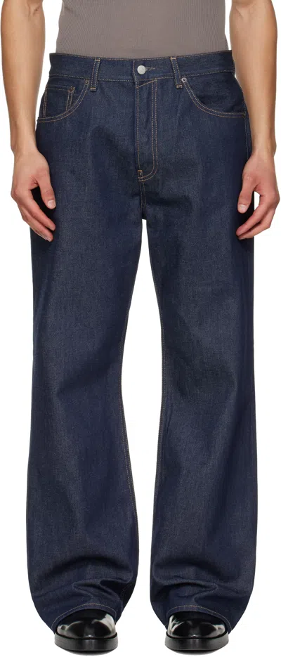 Acne Studios Navy Regular Fit 2021m Jeans In Blue