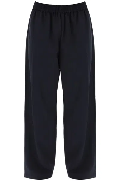 ACNE STUDIOS NAVY RELAXED FIT ELASTIC WAISTBAND PANTS FOR MEN