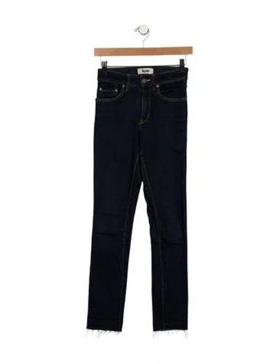 Pre-owned Acne Studios Needle Soft Raw Skinny Leg Jeans In Blue