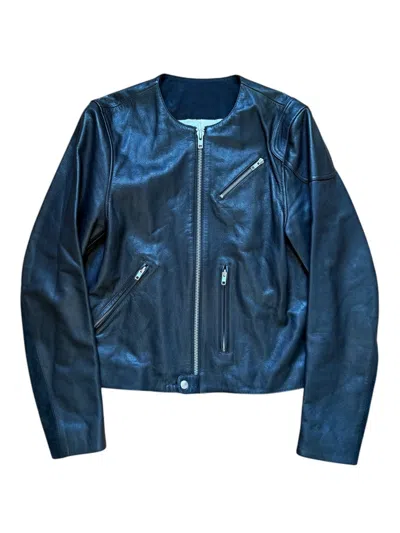 Pre-owned Acne Studios “neil” Demon Leather & Suede Jacket Sample In Black