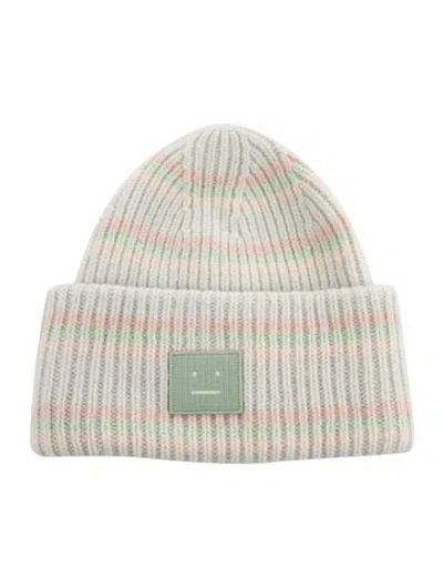 Pre-owned Acne Studios Neutral Patterned Beanie