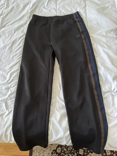 Pre-owned Acne Studios Norwich Face Track Pants In Black