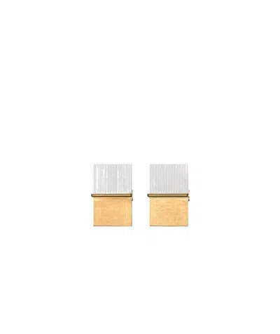 Acne Studios Notepad-shaped Earrings In Yellow