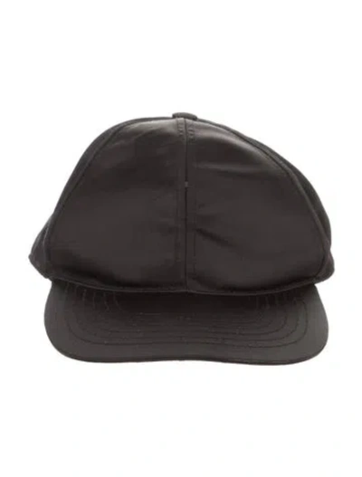 Pre-owned Acne Studios Nylon Baseball Hat In Black