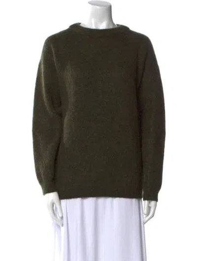 Pre-owned Acne Studios Nylon Bateau Neckline Sweater In Green