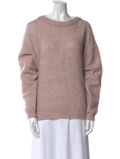 Pre-owned Acne Studios Nylon Bateau Neckline Sweater In Pink