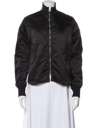 Pre-owned Acne Studios Nylon Bomber Jacket In Black