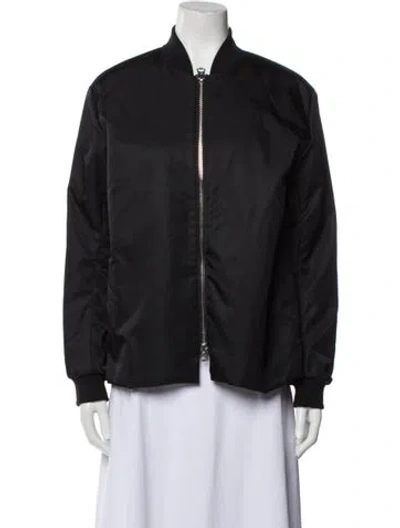 Pre-owned Acne Studios Nylon Bomber Jacket In Black