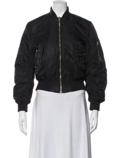 Pre-owned Acne Studios Nylon Bomber Jacket In Black