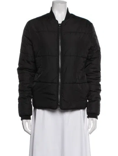 Pre-owned Acne Studios Nylon Bomber Jacket In Black