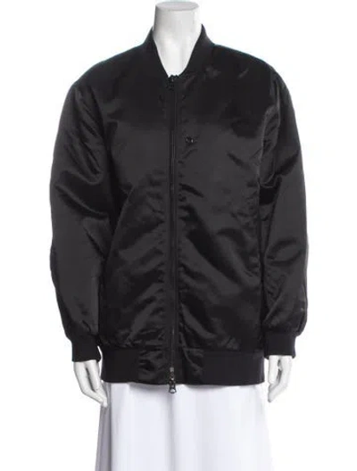 Pre-owned Acne Studios Nylon Bomber Jacket In Blue