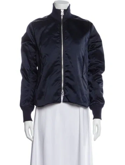 Pre-owned Acne Studios Nylon Bomber Jacket In Blue