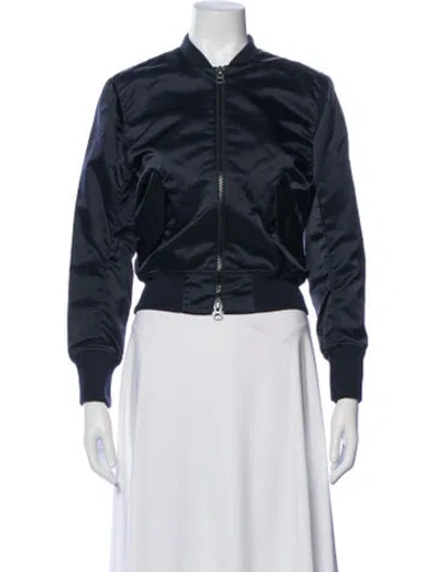 Pre-owned Acne Studios Nylon Bomber Jacket In Blue