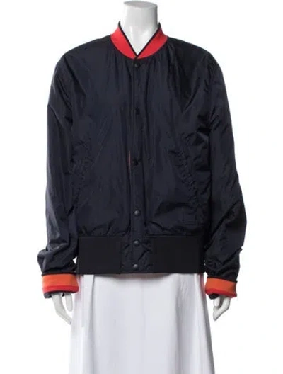 Pre-owned Acne Studios Nylon Bomber Jacket In Blue