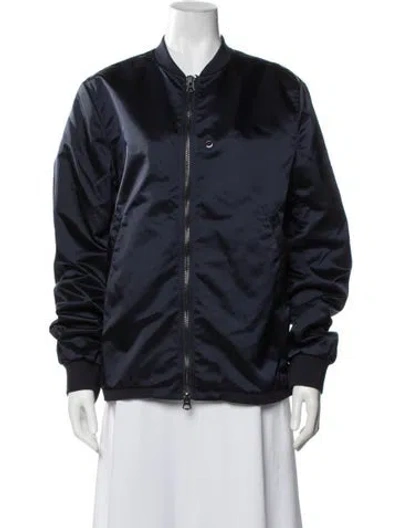 Pre-owned Acne Studios Nylon Bomber Jacket In Blue