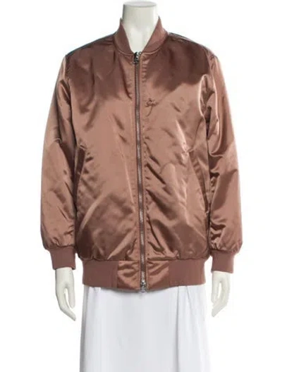 Pre-owned Acne Studios Nylon Bomber Jacket In Brown