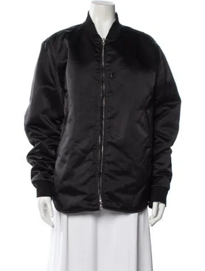 Pre-owned Acne Studios Nylon Bomber Jacket In Gray