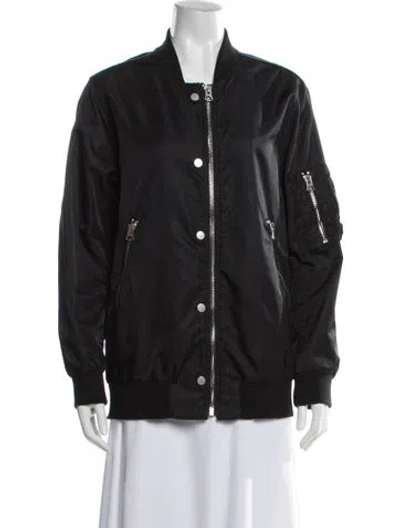 Pre-owned Acne Studios Nylon Bomber Jacket In Gray