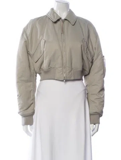 Pre-owned Acne Studios Nylon Bomber Jacket In Neutral