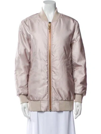 Pre-owned Acne Studios Nylon Bomber Jacket In Pink